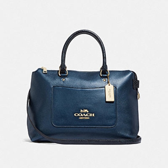 Sold Coach Emma Satchel - Exotic Trim - Picture 1 of 7